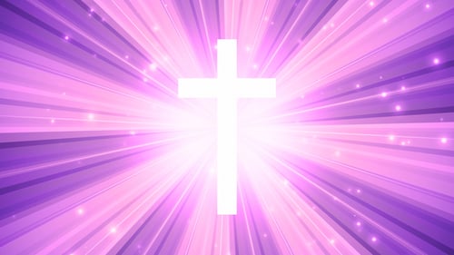Radiant Cross Animated Religious Worship Background