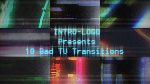 Digital Glitch TV Transition Pack