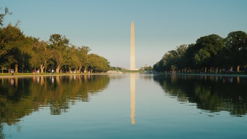 Washington Monument with Reflection in Water