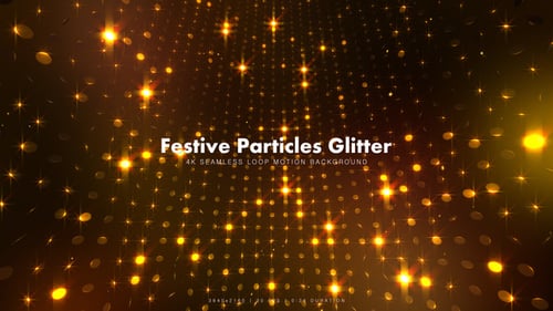 Seamless Golden Glittering Loop Background
