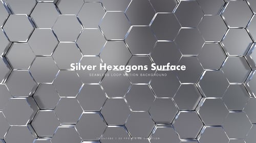 Animated Metallic Hexagon Background Loop