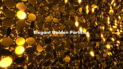 Elegant Golden Glitter Wall Shimmering Loop Background