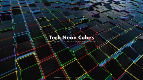Tech Neonwürfel