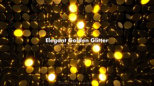 Elegant Golden Glitter Wall Loop Background