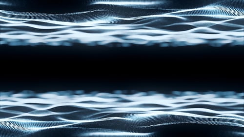 Digital Particles Waves Background Loop