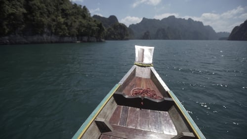 Bootsfahrt, Tropischer Thai-Dschungel, See, Cheo-Land, Hölzerne Berge, Natur, Nationalpark, Schiff, Yacht