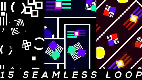 Dynamic Abstract Geometric Loops Pack