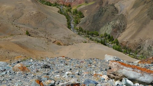 Scenic Aerial View of Rocky Hills Landscape