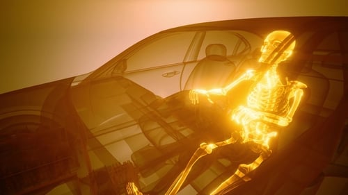 Driver with Visible Bones