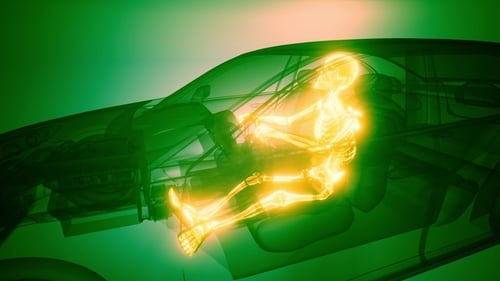 Driver with Visible Bones