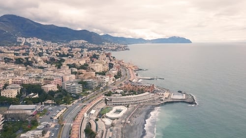 Luftaufnahme der Stadt Genua