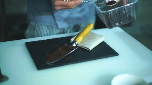 Serving Truffle Dessert