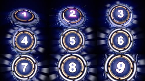 Top-Ten-Countdown-Loop mit moderner Technologie, 4k