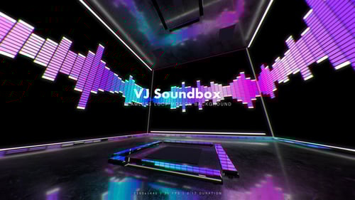 Dynamic Music Visualizer in Neon Futuristic Club Room