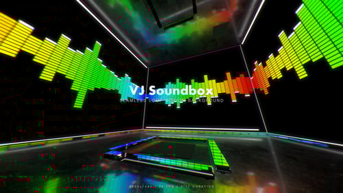 Futuristic Audio Spectrum Visualizer VJ Loop