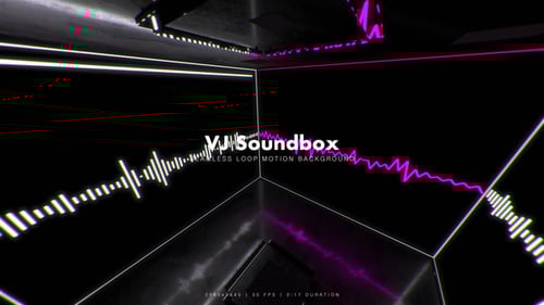 Neon Futuristic Tunnel Audio Visualizer Loop