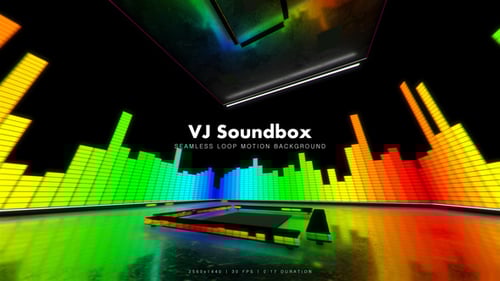 Geometric RGB Audio Equalizer Bars Loop for VJ Backgrounds