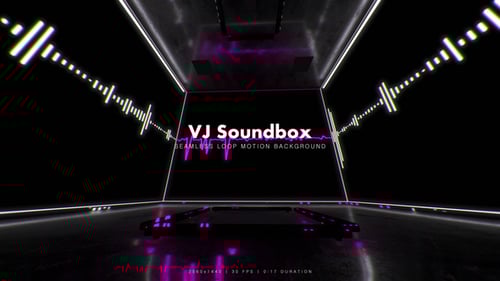 Geometric Neon Music Visualizer Tunnel Loop