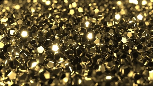 Golden Geometric Abstract Shimmering Background