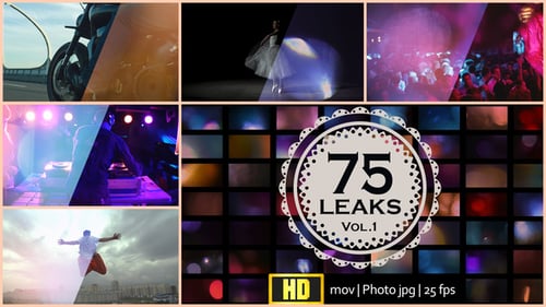 Dynamic Light Leaks Overlays and Lens Flares Pack