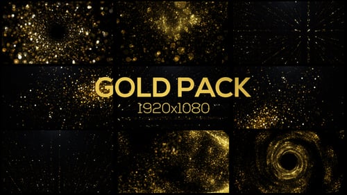 Golden Particle Effects Pack: Elegant Shimmering Backgrounds for Events