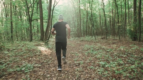 The Man Running in the Forest