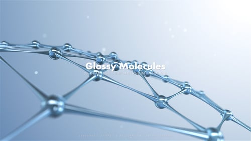 Glossy Molecular Network Loop Background