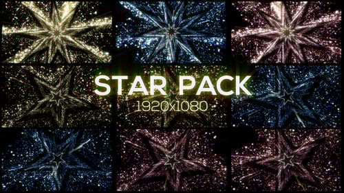 Shimmering Star Particle Burst Background