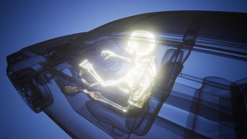 Driver with Visible Bones