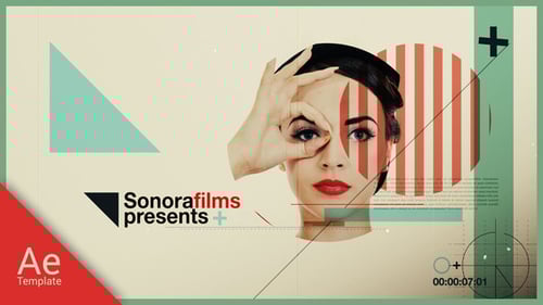 Animated Retro Geometric Title Opener