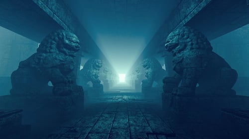 Stone Sculptures In The Pyramid