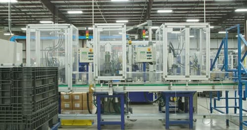 Factory Interior Featuring Manufacturing Machines