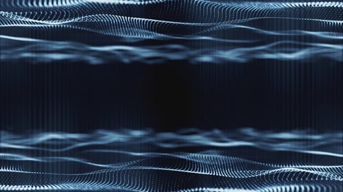 Abstract Digital Wave Particle Field Looping Background