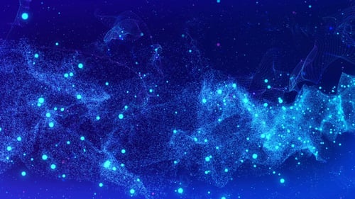 Dynamic Digital Particle Wave Background Animation