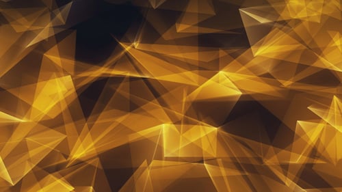 Gold Triangles Glowing Edges Background Loop