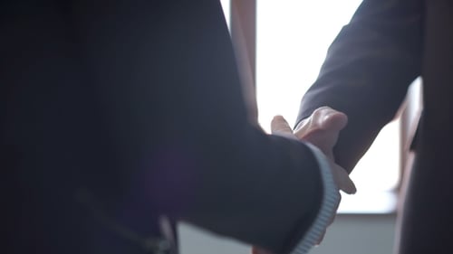 Businessmen Handshake Meeting Corporate Success