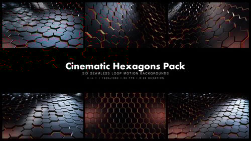 Dynamic 3D Hexagonal Grid with Pulsating Red Light