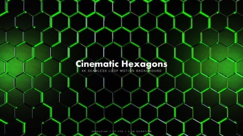 Cinematic Hexagons Green 5