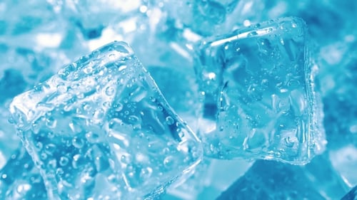 Macro Shot of Fresh Ice Cubes