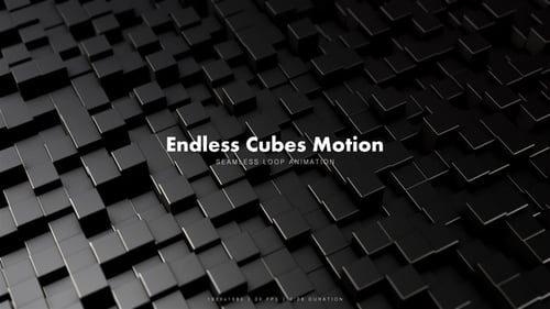 Elegant Animated Black Cubes Grid Loop