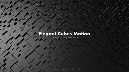 Animated Dark Geometric Cubes Background Loop