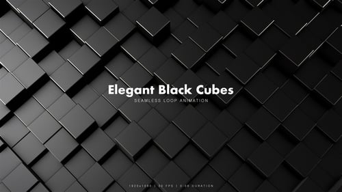 Abstract 3D Cubes Geometric Motion Background