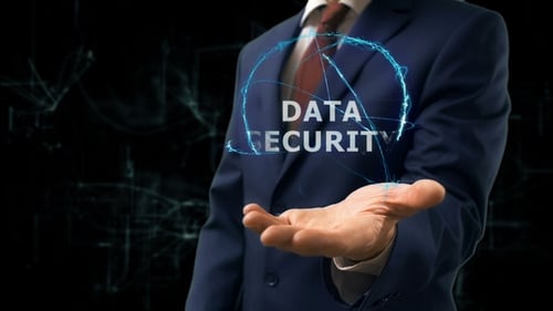 Futuristic Data Security Holographic Display