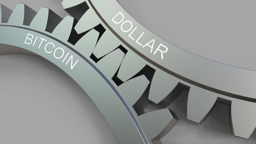 DOLLAR and BITCOIN Words on Meshing Gears