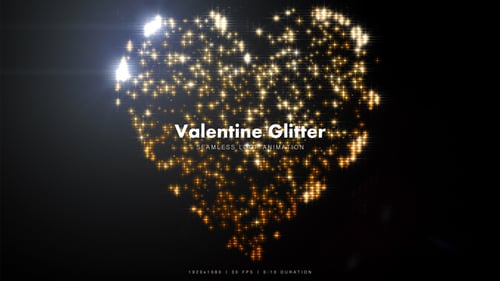 Sparkling Golden Glitter Heart Background