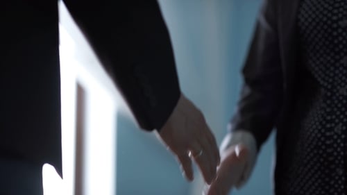 Close Up of Handshake in Business Setting