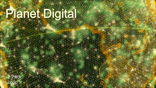 Futuristic Digital Earth Global Network Animation