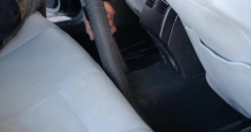 Vehicle Manual Cleaning in Car Wash.