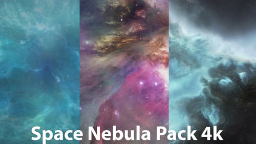 Colorful Space Nebula and Starfield Loop Background