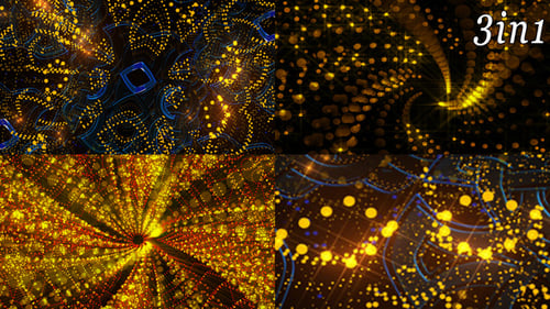 Golden Points - Pacote VJ Loop (3 em 1)